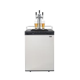 VEVOR Beer Kegerator, Triple Tap Home Draft Beer Dispenser for Ball Lock, Full Size Keg Refrigerator with 5lbs CO2 Tank
