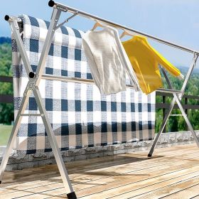 SOGA 2.4m Foldable Portable Standing Clothes Drying Rack â€“ 3-Pole Laundry Hanger for Indoor & Outdoor Use, Durable and Space-Saving Drying Solution