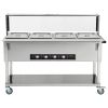 VEVOR 4-Pan Commercial Food Warmer, 4 x 20.6QT Electric Steam Table, 2000W Professional Buffet Catering Food Warmer with Acrylic Sneeze Guard
