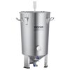 VEVOR 304 Stainless Steel Kettle, 8 GALLON Beer Brew Fermentor, Brew Bucket Fermentor for Brewing, Home Brewing Supplies with Base