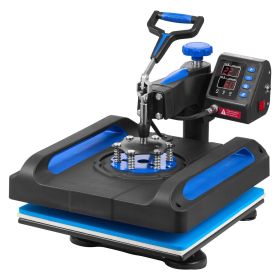 VEVOR Heat Press Machine, 15 x 15 Inches, Fast Heating, 360 Swing Away Digital Sublimation T-Shirt Vinyl Transfer Printer with Anti-Scald Surface