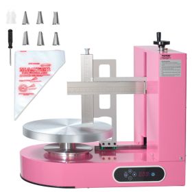 Cake Decorating Machine Cake Frosting Spreading for 6" to 14" Cake Pink