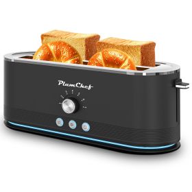 4-Slice Toaster, 7 Browning Settings, Defrost/Reheat Functions, Removable Crumb Tray, Full body Stainless Steel Housing, Anti-Fingerprint, Anti-Jam