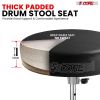 5 Core Drum Throne 3 Inch Thick Padded Comfortable Guitar Stool Double Braced Drummer Chair Height Adjustable Musician Seat For Adults And Kids Black