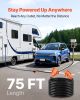 75 FT RV Extension Cord, 50 Amp, 125V/250V 7500W Heavy Duty STW 6/3 + 8/1 Gauge Wire, NEMA 14-50P Male NEMA 14-50R Female Plug, with LED Indicator