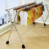 SOGA 2.0m Foldable Portable Standing Clothes Drying Rack â€“ 3-Pole Laundry Hanger for Indoor & Outdoor Use, Space-Saving and Durable Drying Solution