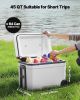 Portable Cooler 45 QT Insulated Wheeled Cooler 64 Can Capacity with Cup Holder