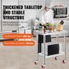 VEVOR Stainless Steel Work Table with Wheels 24 x 30 Prep Table with casters Heavy Duty Work Table for Commercial Kitchen Restaurant Business (24 x 30
