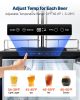 VEVOR Beer Kegerator, Triple Tap Home Draft Beer Dispenser for Ball Lock, Full Size Keg Refrigerator with 5lbs CO2 Tank