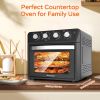 27.5QT 6-in-1 Air Fryer Toaster Oven Dropdown-Door 6-Slice Countertop Convection Oven for Air Frying, Baking, Roasting, Broiling & Grilling, 1600W