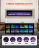 72 inch Electric Fireplace Wall Mounted Recessed with Remote Control 1500W