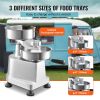 VEVOR Commercial Burger Patty Maker, Hamburger Beef Patty Maker with 3 Convertible Mold(4/5/6-inch), Heavy Duty Stainless Steel Burger Press Machine