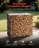VEVOR Firewood Rack with Sloped Roof, 4 ft Outdoor Firewood Holder, 1/4 Cord Log Storage Shed, 660lb Max Weight Capacity
