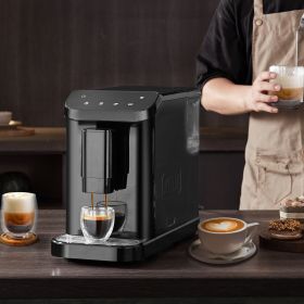 Automatic Espresso Machine 15Bar with Built-In Grinder & 15 Grinding Level (Option: Black)